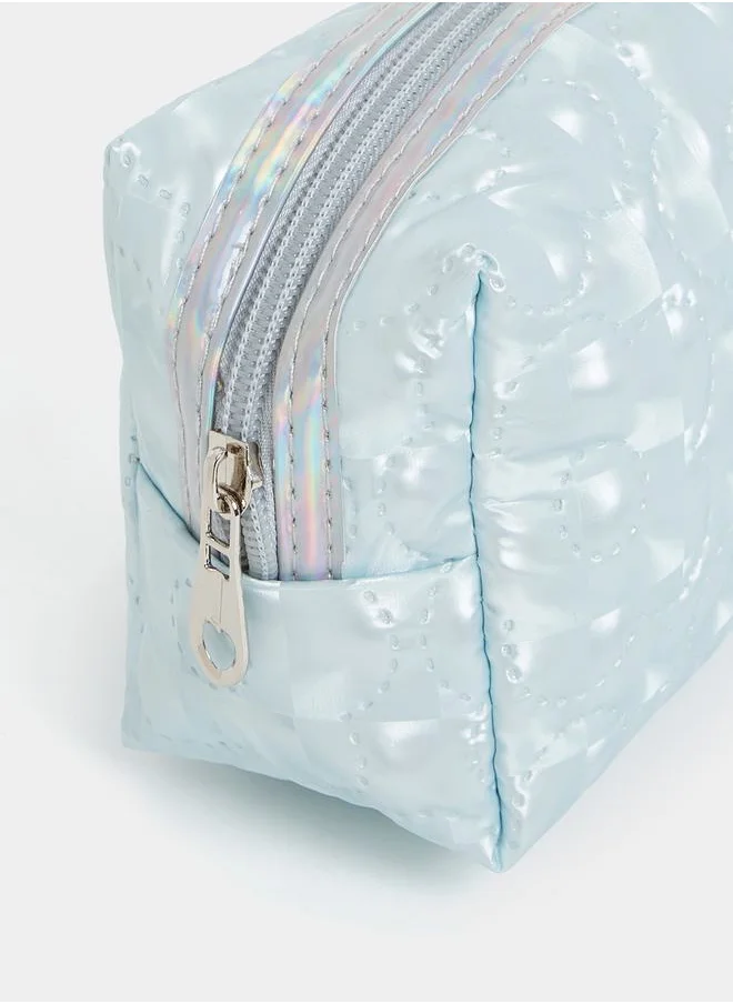 ستايلي Floral Stitch Detail Wash Bag