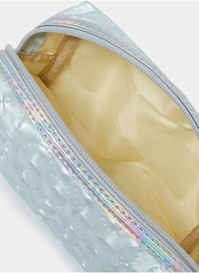 ستايلي Floral Stitch Detail Wash Bag