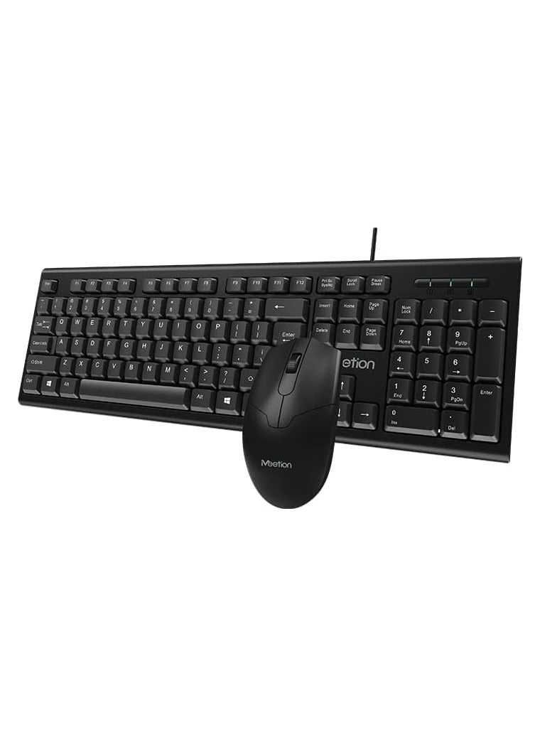Wired Keyboard Mouse Combo, Exquisite Craftsmanship Ergonomic Design Safe Practical Stable Keyboard Mouse for Home & Office - Image 3