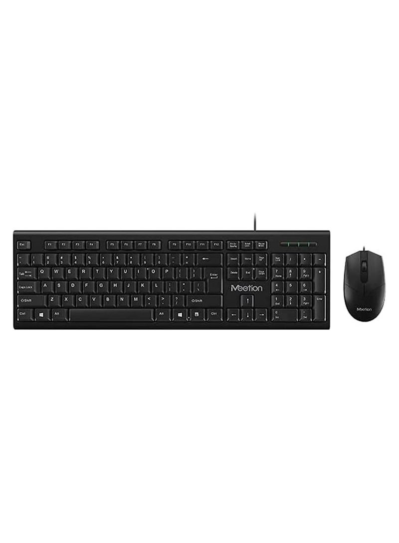 Wired Keyboard Mouse Combo, Exquisite Craftsmanship Ergonomic Design Safe Practical Stable Keyboard Mouse for Home & Office - Image 1