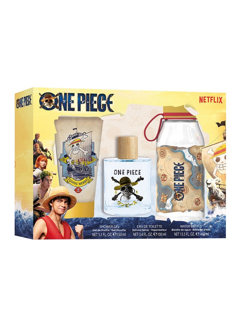 Air Val طقم هدايا Air-Val Netflix One Piece-Edt 100 مل + جل استحمام 150 مل + زجاجة مياه - Image 1