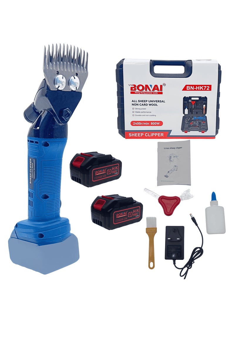 بوناي ماكينة قص شعر الأغنام الكهربائية اللاسلكية لحلاقة صوف الفراء للأغنام والماعز والأبقار - Image 1