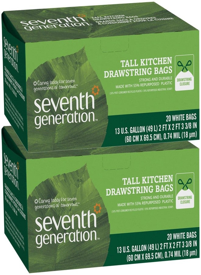 Seventh Generation Drawstring Trash Bags - 13 gal - 20 ct - 2 pk - Image 1
