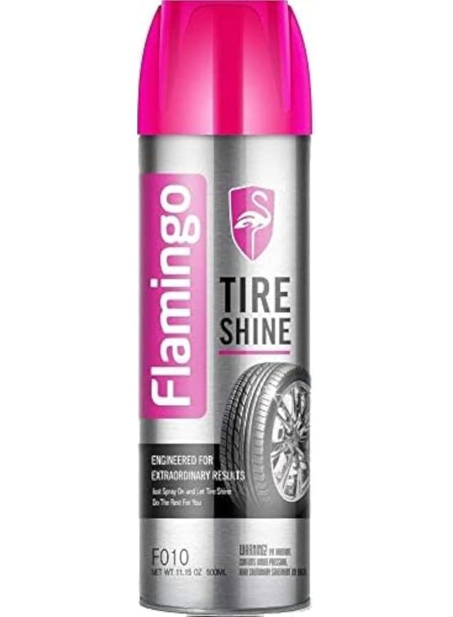 Flamingo Tir Shine, Tire Care, Tire Gloss F010, 500Ml, Foam-Free Tire Cleaner And Shine