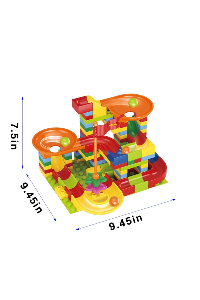 ACYYH 106PCS Building Blocks Marble Run Set, Large Particle Construction Track Toy with Slides and Balls - Image 2