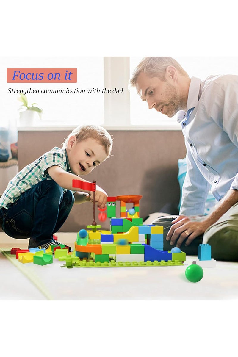 ACYYH 106PCS Building Blocks Marble Run Set, Large Particle Construction Track Toy with Slides and Balls - Image 3