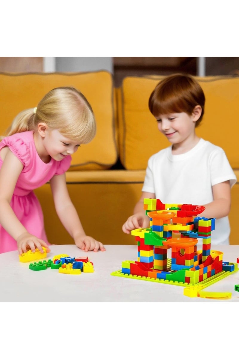 ACYYH 106PCS Building Blocks Marble Run Set, Large Particle Construction Track Toy with Slides and Balls - Image 4