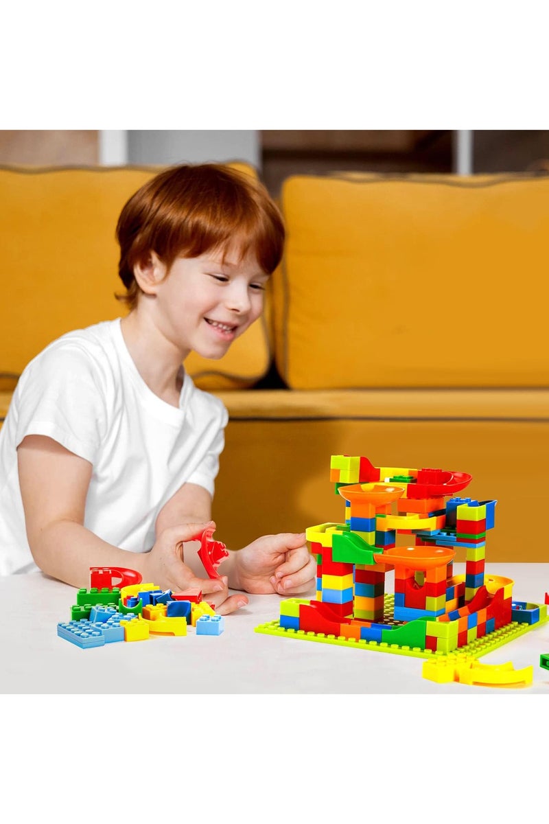 ACYYH 106PCS Building Blocks Marble Run Set, Large Particle Construction Track Toy with Slides and Balls - Image 5