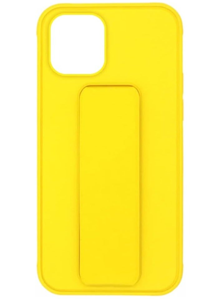 MIGOFAST iPhone 12/12 Pro, Finger Grip Phone holder Case Car Magnetic Multi-function 3 in 1 Shockproof Back Cover Protective Case (iPhone 12/12 Pro Yellow) - Image 2