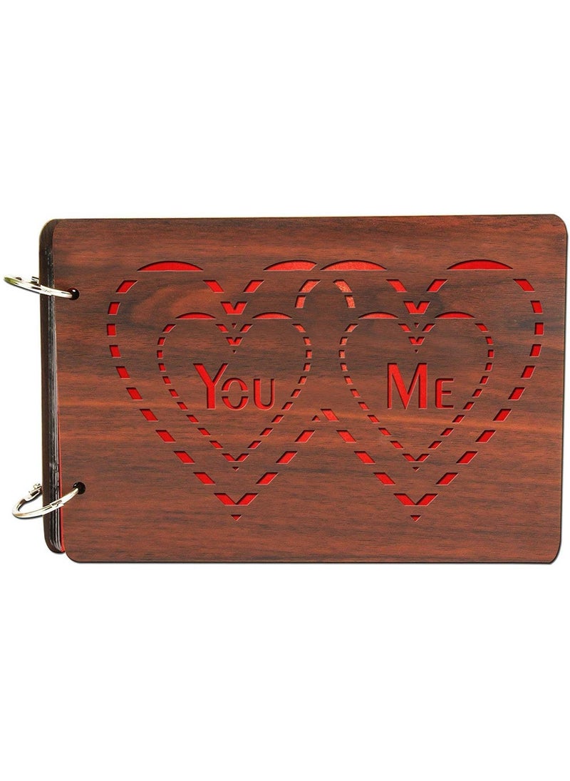 Generic FANCY DUNIYA Handcrafted Wooden Photo Album Embrace Cherished Memories with Natural Elegance 680  - Image 1