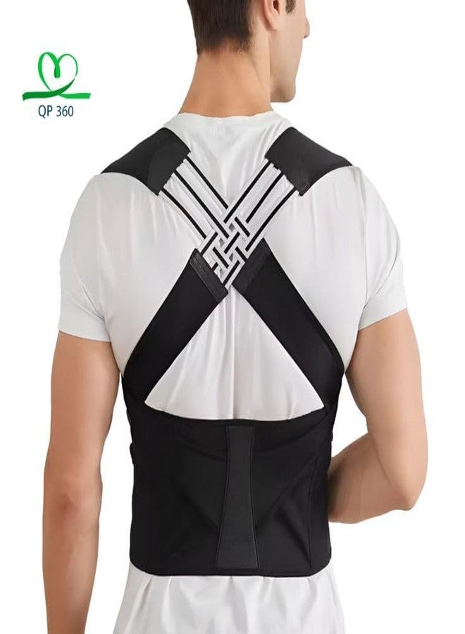 QP360 Posture Corrector Back Support Brace Belt, Adjustable Cross Design Upper and lower Backbone Pain Relief Belt Backbone Posture corrector belt (L) - Image 4