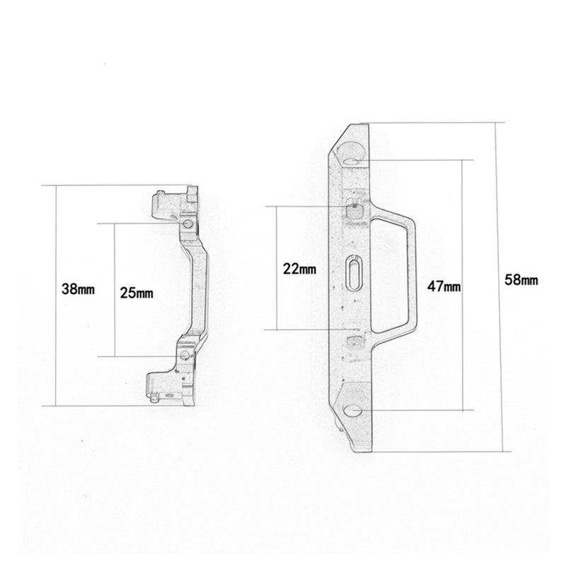 Aluminum Alloy Front Bumper Compatible with 1/24 Axial SCX24 90081 RC Car - Image 4