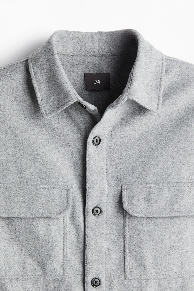 H&M Regular Fit Felted overshirt
