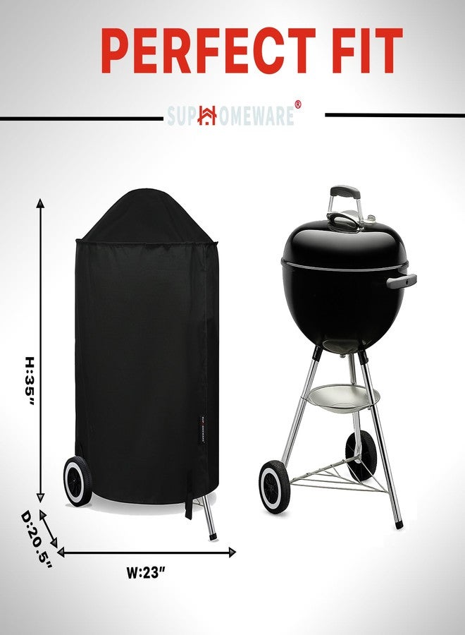Suphomeware 52 Inch Waterproof BBQ Grill Cover for Weber Spirit 200 and 300 Series, Outdoor Heavy Duty Barbecue Covers, Rip Resistant Outside Black Grill Cover - Image 2