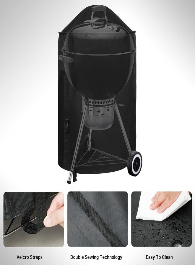 Suphomeware 52 Inch Waterproof BBQ Grill Cover for Weber Spirit 200 and 300 Series, Outdoor Heavy Duty Barbecue Covers, Rip Resistant Outside Black Grill Cover - Image 5