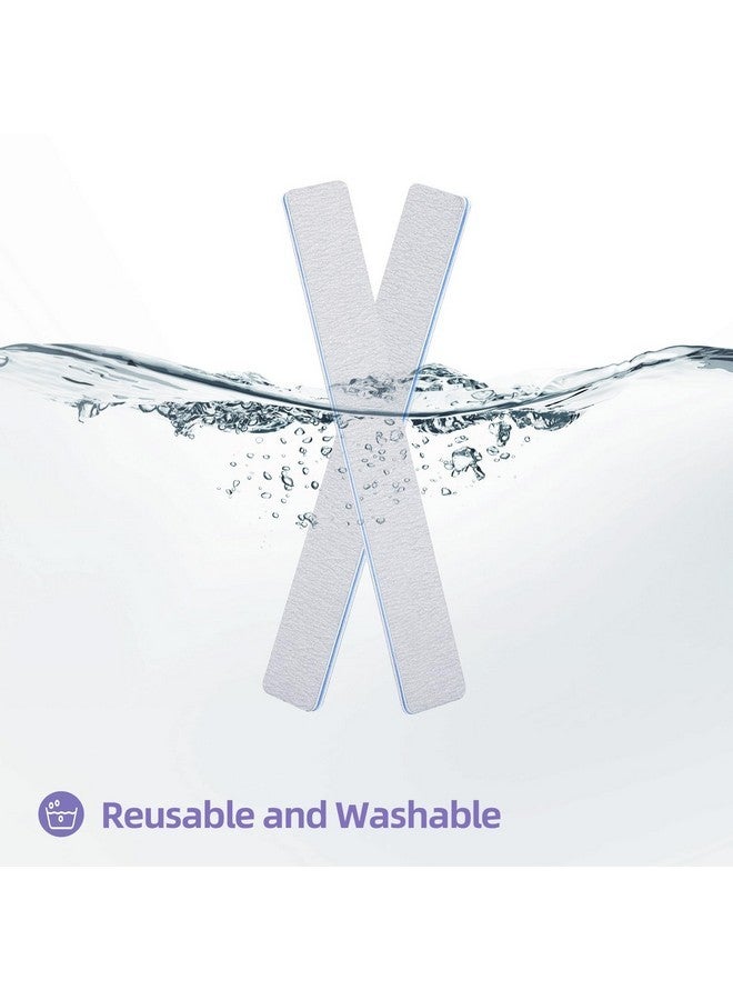 بي تي واي ام اس 25 قطعة من مبردات الأظافر المستطيلة ذات الحبيبات 180/240 للأظافر الطبيعية، مبردات أظافر الأصابع ذات الوجهين من أجل الأظافر - Image 5