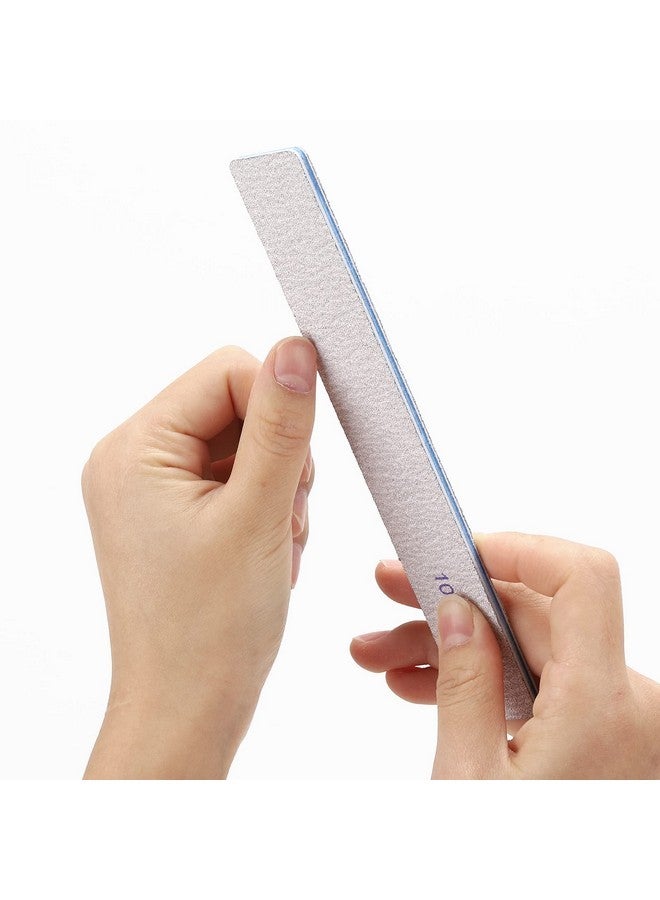 بي تي واي ام اس 25 قطعة من مبردات الأظافر المستطيلة ذات الحبيبات 180/240 للأظافر الطبيعية، مبردات أظافر الأصابع ذات الوجهين من أجل الأظافر - Image 4