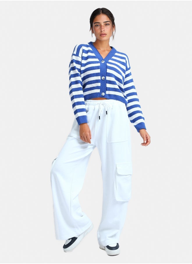 RAVIN Striped Knitted Cardigan  - Image 4