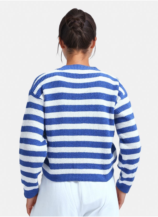 RAVIN Striped Knitted Cardigan  - Image 2