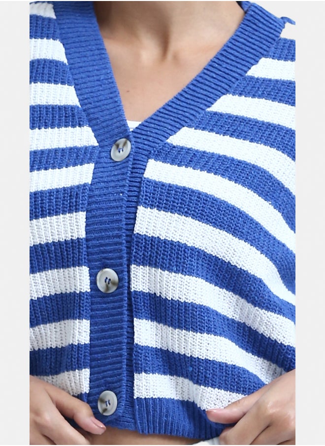 RAVIN Striped Knitted Cardigan  - Image 3