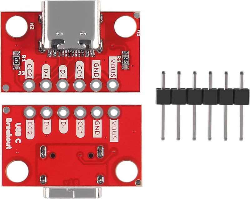 UMLIFE 10PCS USB TypeC Breakout Board Serial Basic Breakout Female Connector Type PCB Converter Board with Pin Header  - Image 3