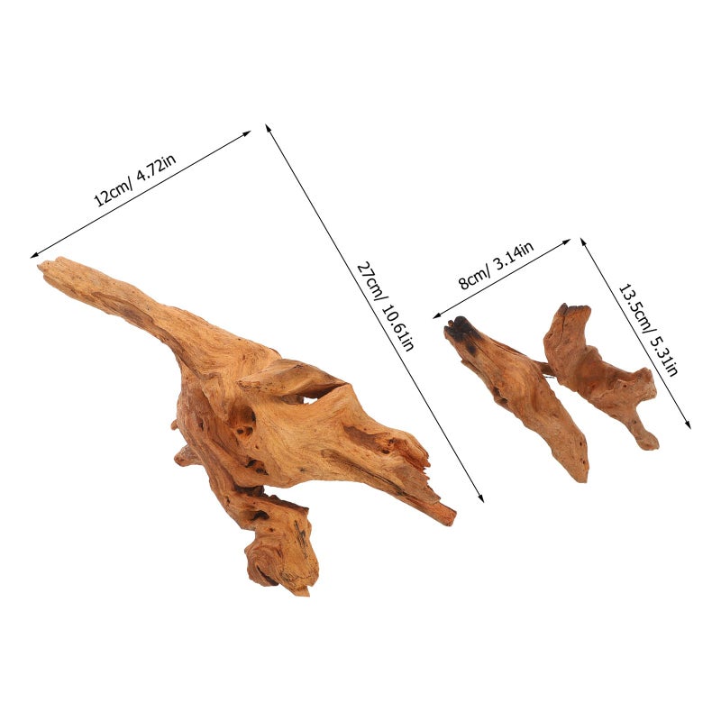 Natural Aquarium Driftwood 2 Pieces Reptile Terrarium Wood Decor 10 30cm Branch For Aquascaping - Image 3