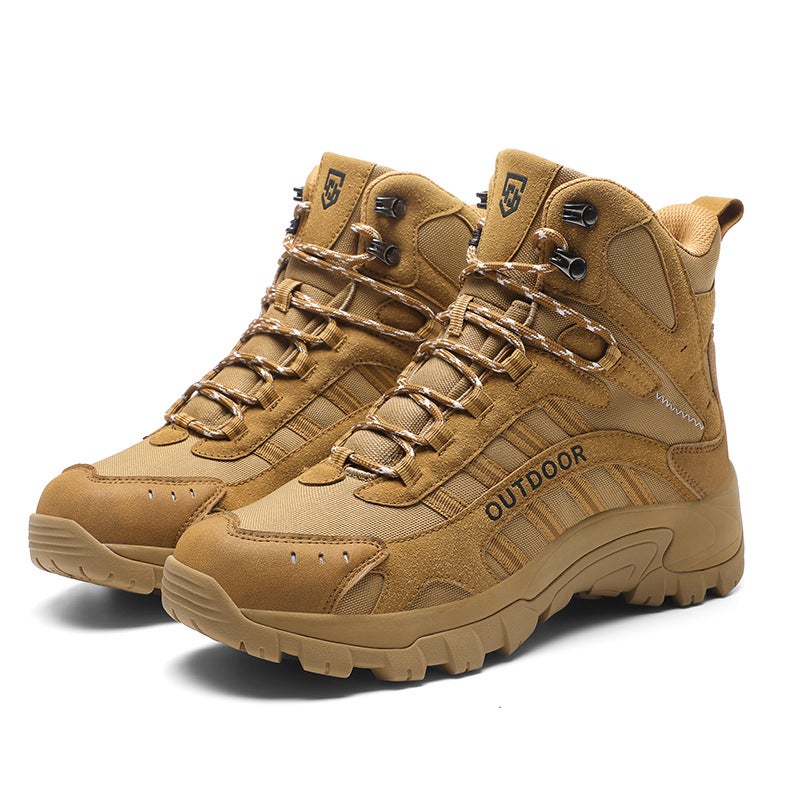 Men'S High-Top Hiking Shoes Winter Outdoor Work Boots Thick-Soled Waterproof Anti-Slip Hiking Cross-Country Shoes Tactical Boots - Image 4