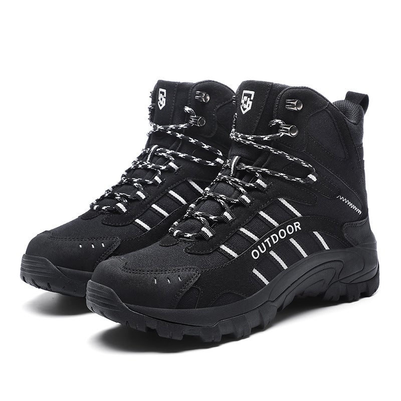 Men'S High-Top Hiking Shoes Winter Outdoor Work Boots Thick-Soled Waterproof Anti-Slip Hiking Cross-Country Shoes Tactical Boots - Image 3