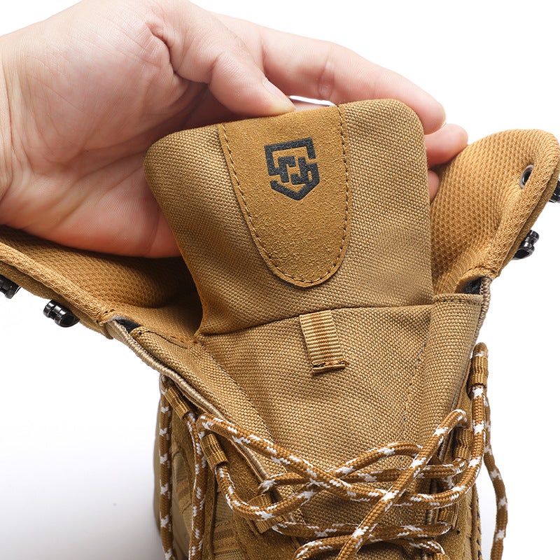 Men'S High-Top Hiking Shoes Winter Outdoor Work Boots Thick-Soled Waterproof Anti-Slip Hiking Cross-Country Shoes Tactical Boots - Image 5
