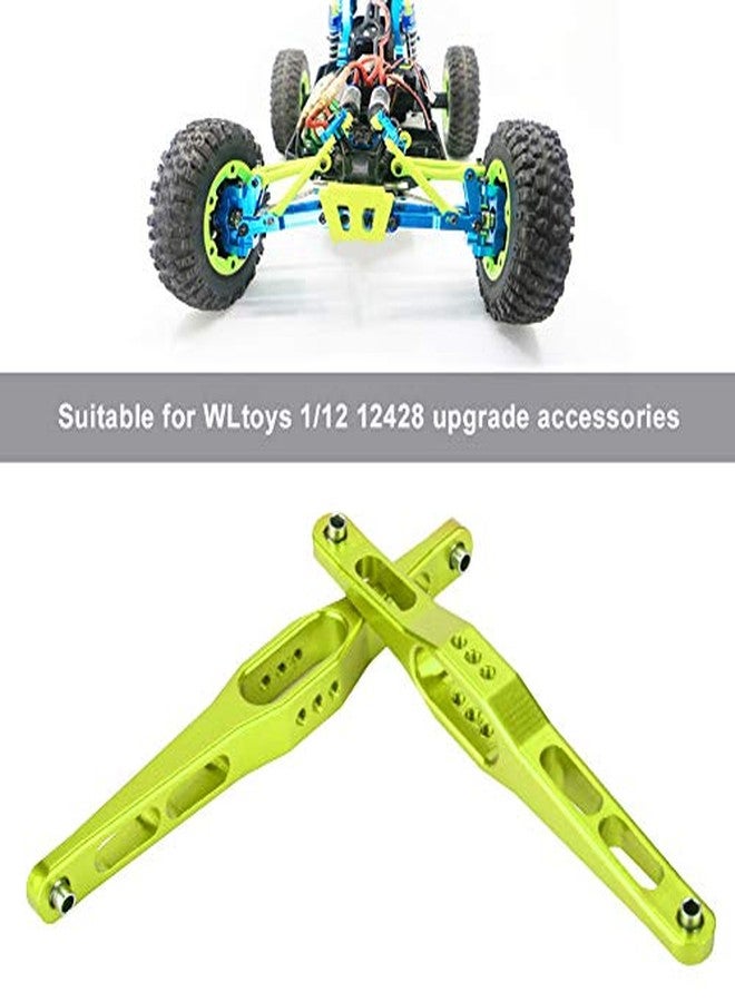 Dilwe Rear Lower Arm,2pcs Metal Rear Trailing Arms Lower Suspension Arm Lever for WLtoys 1/12 12428 RC Car(Green 0023G) - Image 4