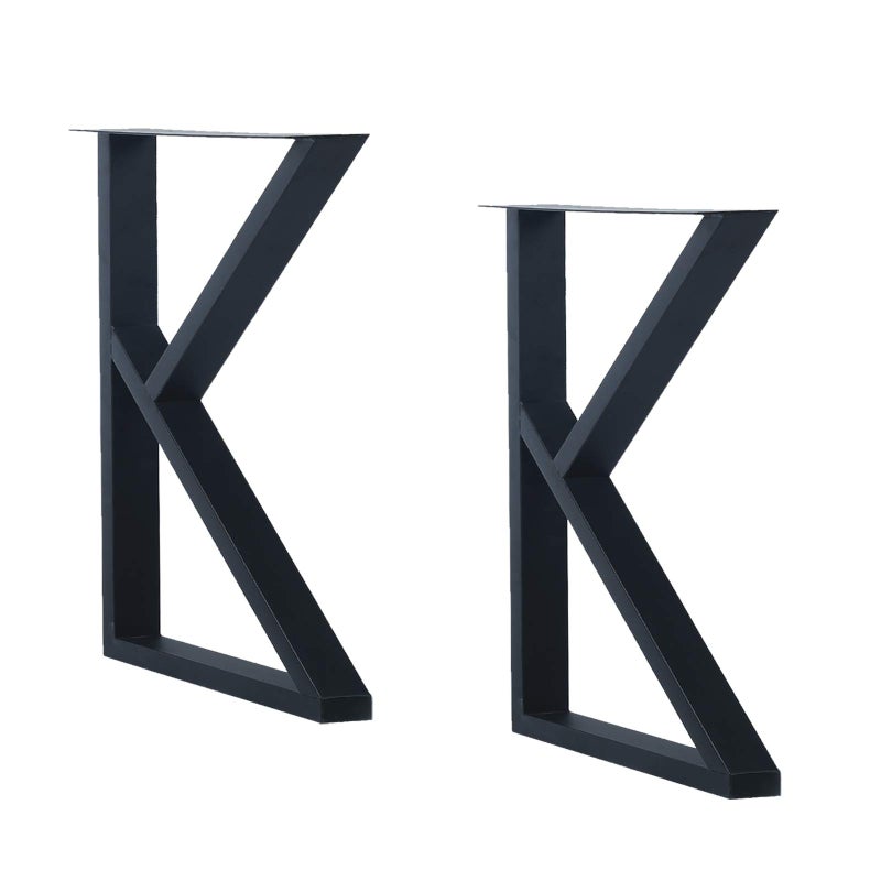 MBQQ 2 Pcs Furniture Legs Rustic Decory K Shape Table LegsHeavy Duty Metal Desk LegsDining Table LegsIndustrial Modern DIY Iron Bench LegsH28xW177