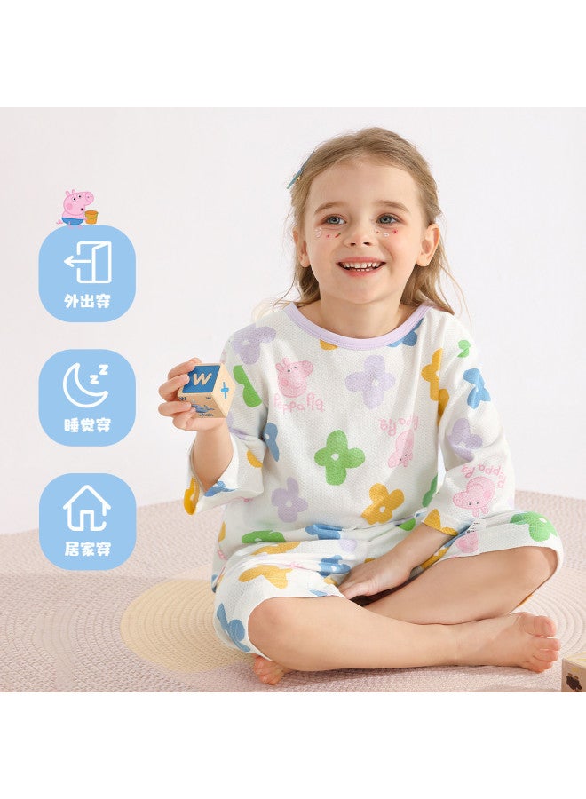 Peppa Pig summer 2025 Girls' Cotton Pajama Set - Breathable & Comfortable Homewear For Toddlers - Image 5