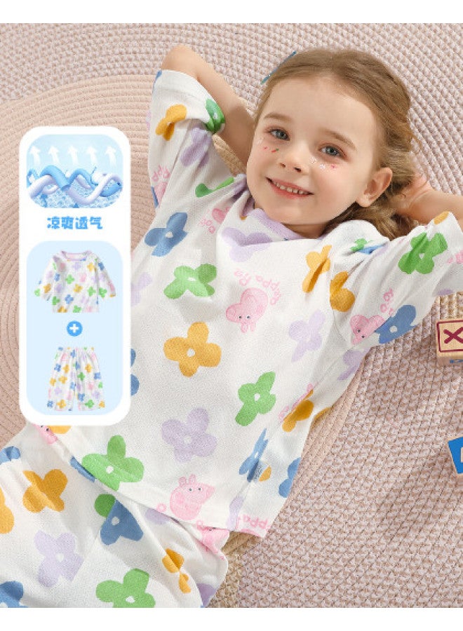 Peppa Pig summer 2025 Girls' Cotton Pajama Set - Breathable & Comfortable Homewear For Toddlers - Image 1