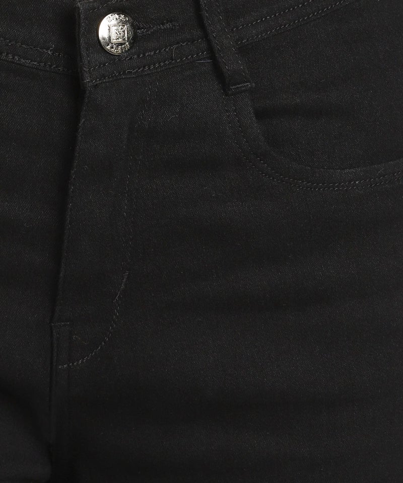 Nifty Women Mid Rise Denim Straight Fit Boyfriend Jeans (Jean_1438_BLK_28_Black_28) - Image 4
