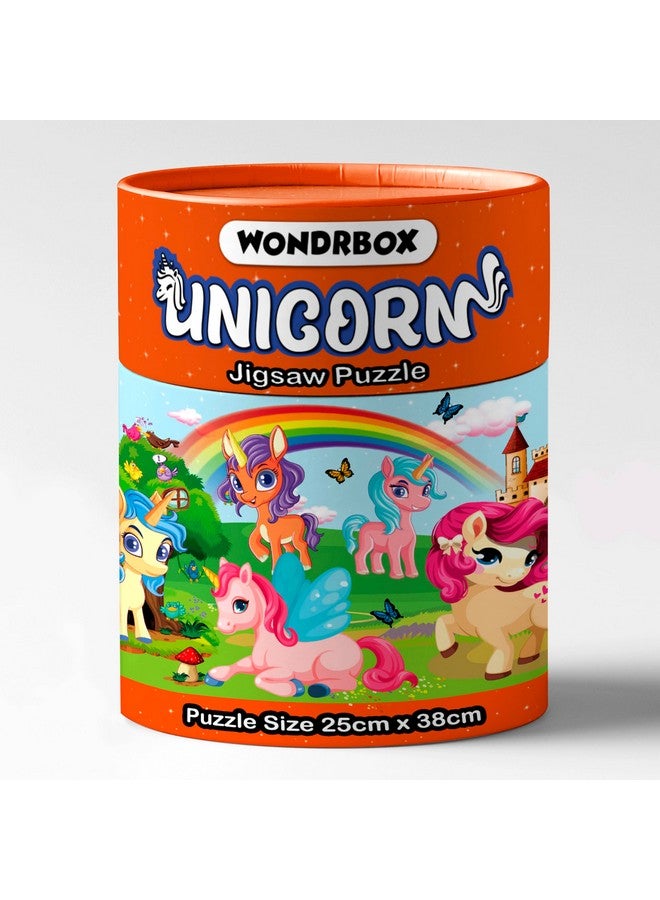WONDRBOX 60 pcs Unicorn Theme Jigsaw Puzzle Birthday Party Favor and Return Gifts for Kids Ages 5 6 7 8 9 10 11 12 Year Old Boys and Girls - Image 1