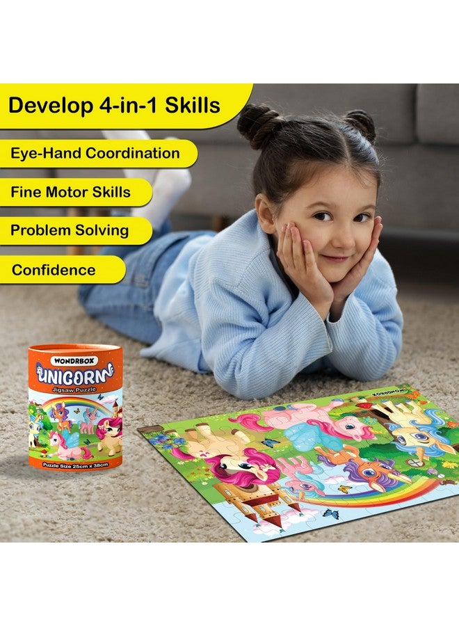 WONDRBOX 60 pcs Unicorn Theme Jigsaw Puzzle Birthday Party Favor and Return Gifts for Kids Ages 5 6 7 8 9 10 11 12 Year Old Boys and Girls - Image 3