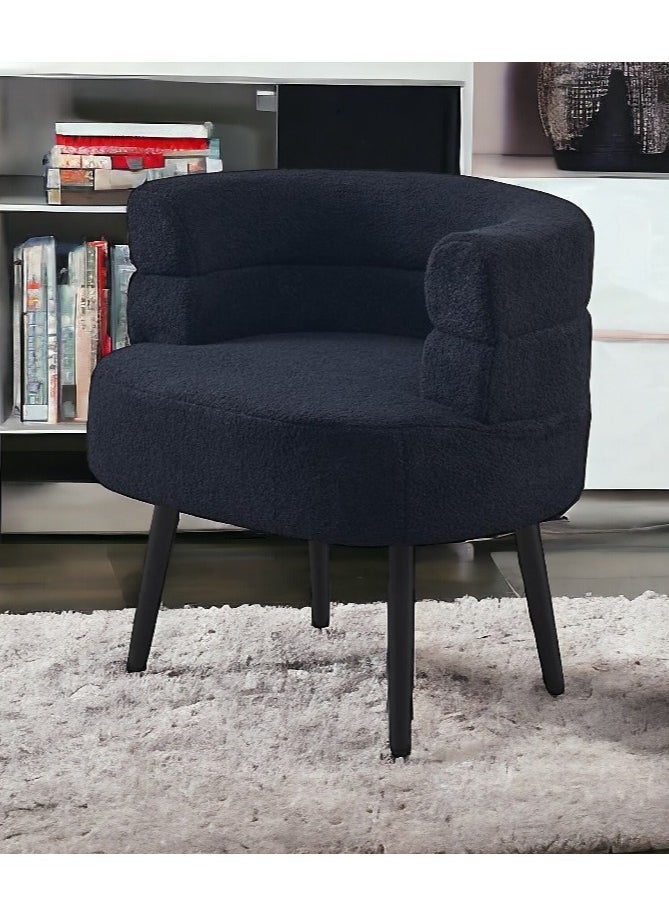 CAMA Black bouclé single chair from Cama  - Image 2