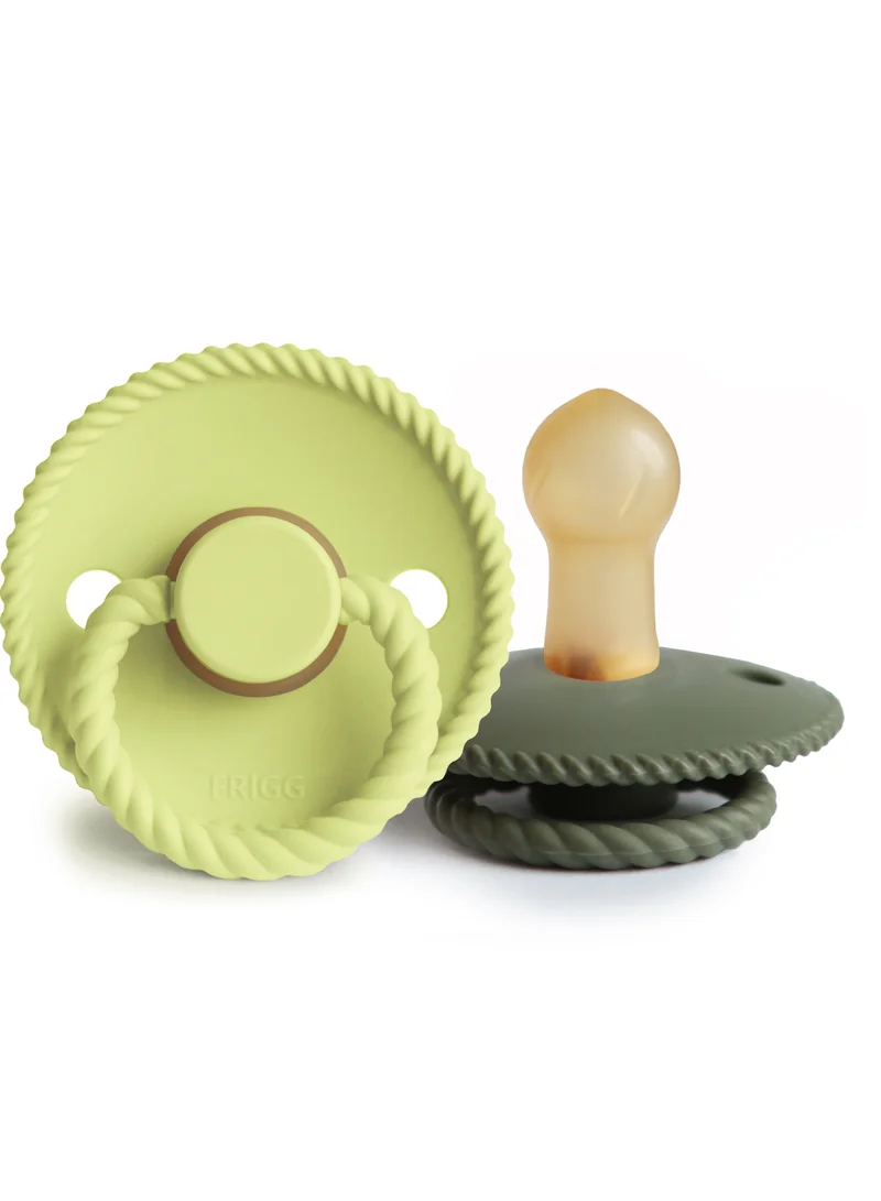 FRIGG Rope Latex 2-Pack 0-6 Months - Green Tea/Olive - Size 1