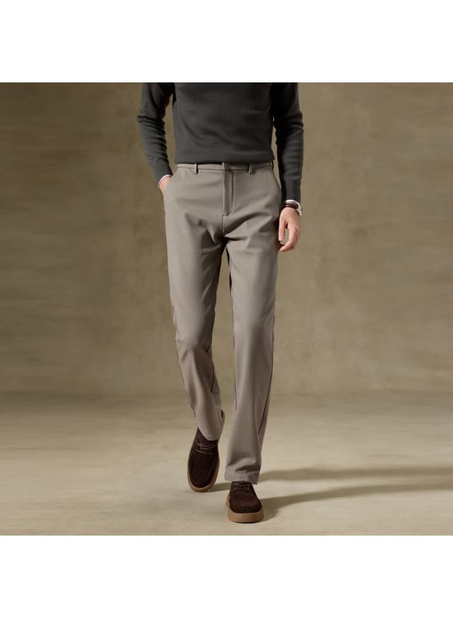 Firs Brushed Thickened Autumn Winter Men's Casual Twill Texture Straight-leg Stretch Business Daily Pants - Image 1