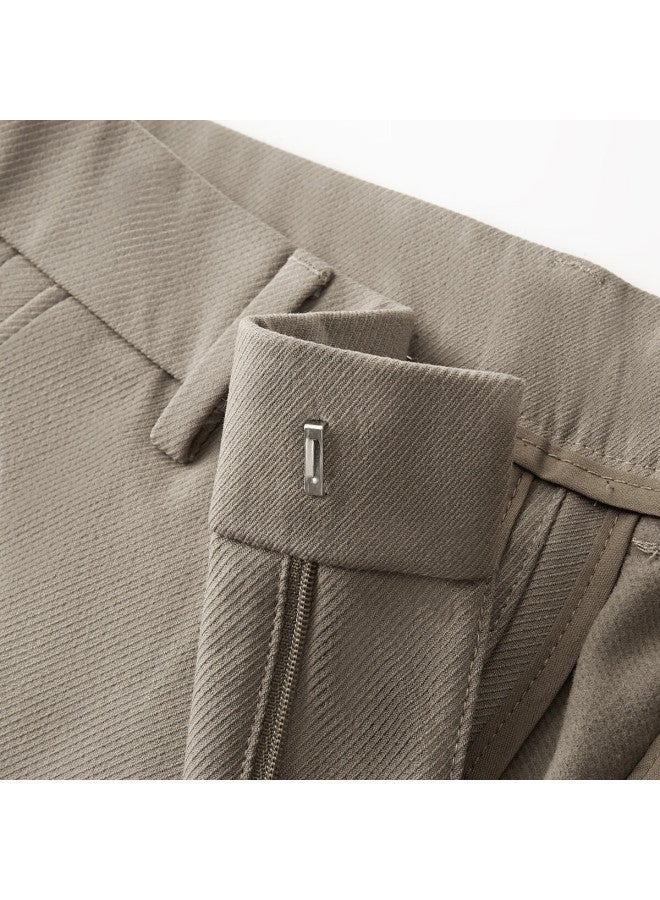 Firs Brushed Thickened Autumn Winter Men's Casual Twill Texture Straight-leg Stretch Business Daily Pants - Image 3