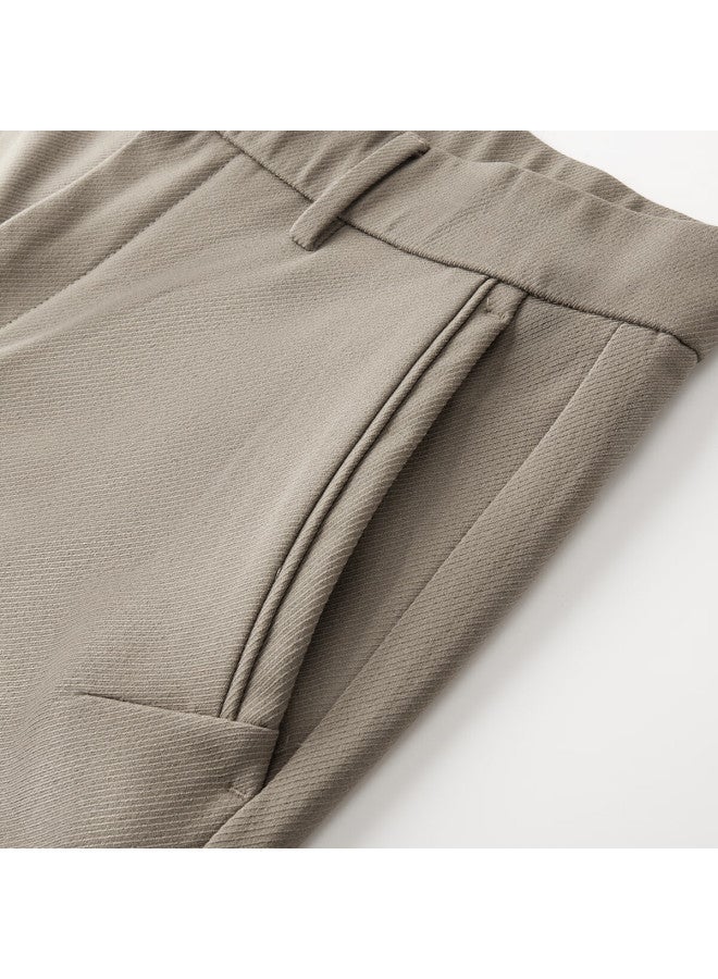 Firs Brushed Thickened Autumn Winter Men's Casual Twill Texture Straight-leg Stretch Business Daily Pants - Image 4