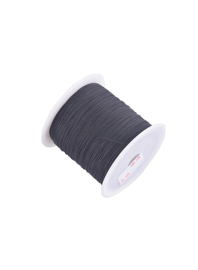 KONMAY 1 Roll 150Yd Nylon Bracelet Making String Braided 0.4Mm Nylon Shamballa Macramé/Beading Cord Chinese Knotting Cord Kumihimo Beading String Black 900 - Image 3