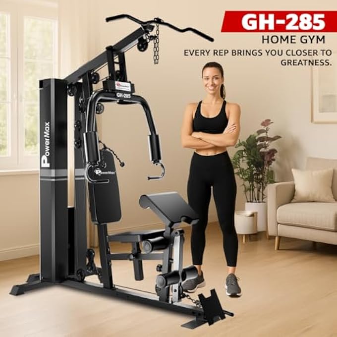 rayihni Gh-285 Multifunction Home Gym | 73Kg Weight Stack | Lat Pull Down | Arm Pad | Breathable Back Cushion | Compact Design Multi-Station Gym | Home Fitness System - Image 2