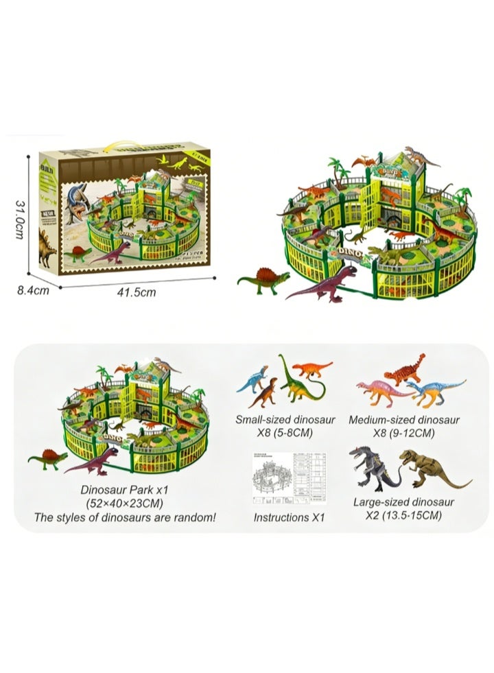 kaixin DIY Dinosaur Villa Assembly Toy — Educational Gift for Boys (Ages 3–8) - Image 1