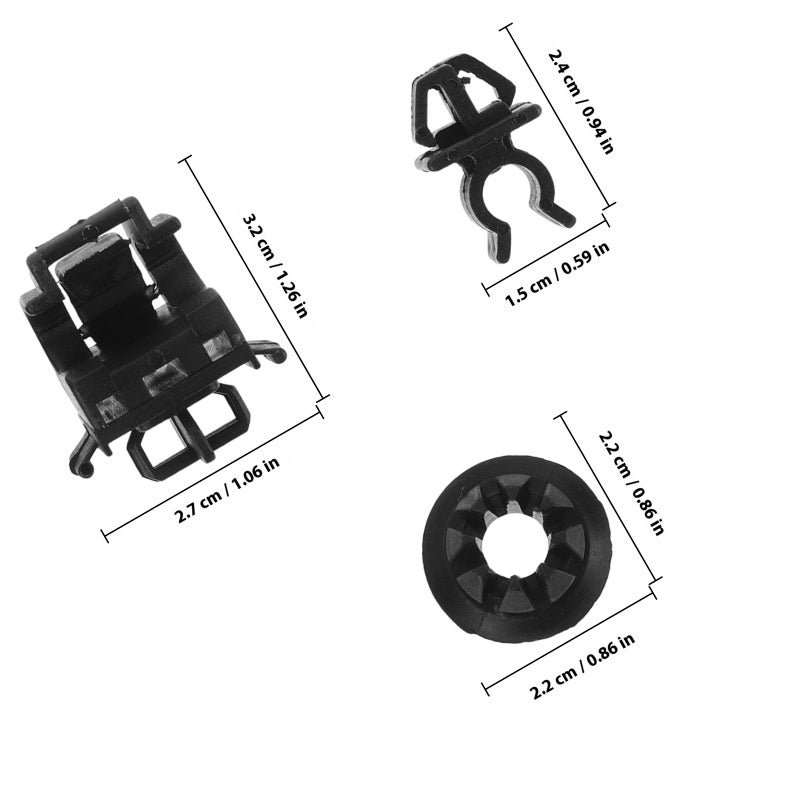 20 Sets Of Hood Prop Rod Clip Hood Latch Rod Clip Hood Support Clamp Car Accessory Car Hood Support Accessories Cars Bracket Decorative Clip Engine Hood Support - Image 2
