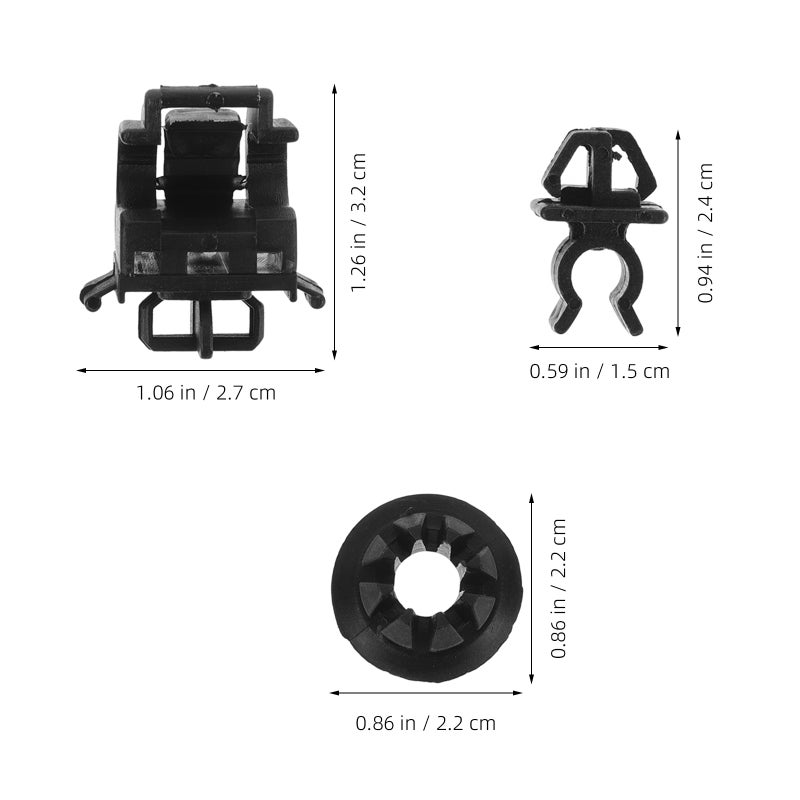 20 Sets Of Hood Prop Rod Clip Hood Latch Rod Clip Hood Support Clamp Car Accessory Car Hood Support Accessories Cars Bracket Decorative Clip Engine Hood Support - Image 5