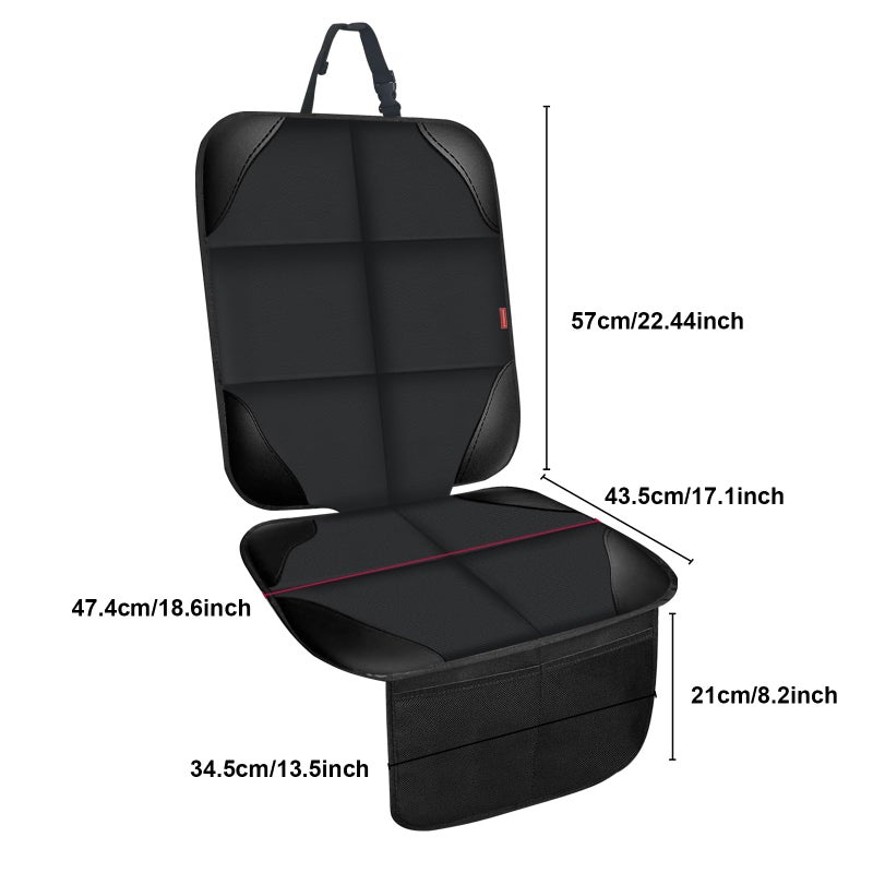 MORROLS Car Seat Protector for Child,2 Pack Car Seat Cushion,Waterproof Fabric Car Seat Covers for Non-Slip Backing Mesh Pockets for Baby,Pet,SUV, Sedan and Trunk(Black) - Image 5