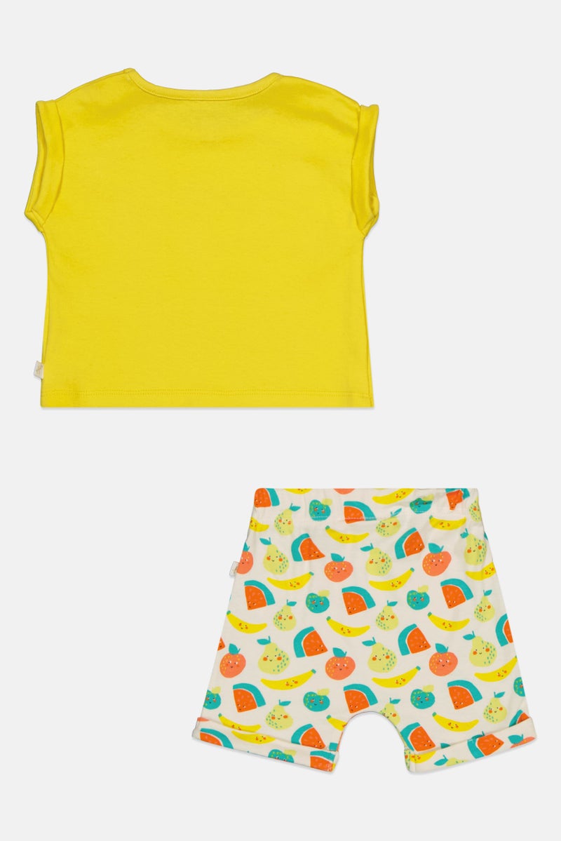 Hamleys Toddlers Girl 2 Piece Graphic Print Top And Shorts, Set, Multicolor - Image 3