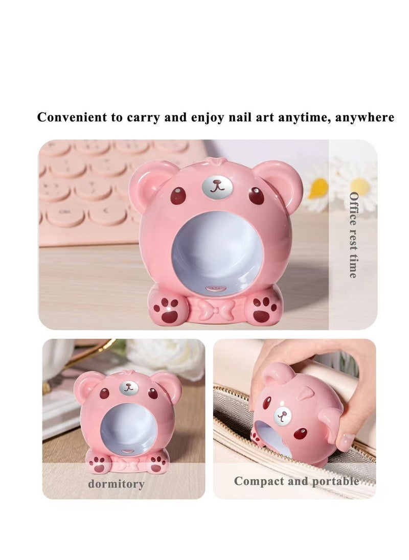 Pink bear mini  Nail Lamp Hands Free Gel LED Nail Dryer Nail Polish - pzsku/Z9219E81EF38ABA11D905Z/45/_/1730535680/21c10a04-5102-4818-b0fe-6830305cee7d