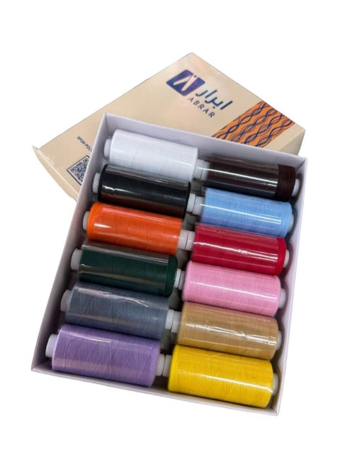 12-Piece High Quality Indian Polyester Sewing Thread Set Perfect For All Fabrics By Hand Or Sewing Machine